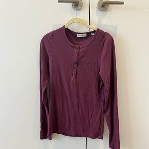 Women's Long Sleeve Soft Top - Purple